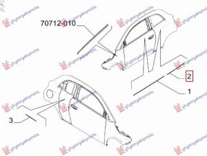 REAR FENDER MOULDING CHROME (O)