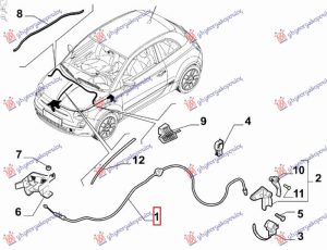 HOOD LOCK CABLE (O)