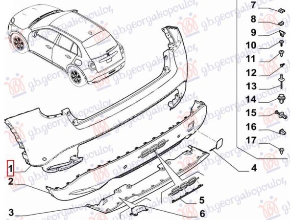 REAR BUMPER UPPER (O)