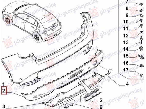 REAR BUMPER LOWER (O)