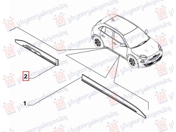 REAR DOOR MOULDING (O)