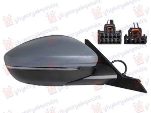 RETROVIZOR ELEKTRICNI PM (MIGAVAC) (SENZOR) (10OTV/5 PIN + 4OTV/2 PIN) (A KVALITET) (KONVEKSNO STAKLO) DESNO
