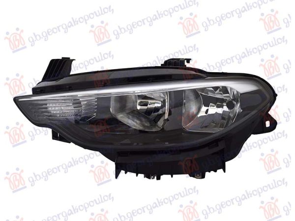 FAR ELEKTRICNI CRNI (H3/H15) (TYC) LEVO