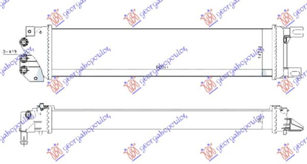 HLADNJAK MOTORA DODATNI 1.5 ECOBOOST BENZIN / 1.6 TDCi ECONETIC DIZEL (665x140x56)
