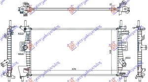 HLADNJAK MOTORA 1.6i 16VTI (+/-AC) (67x37x16)