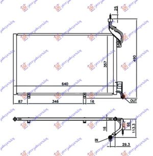 HLADNJAK KLIME 1.6 EcoBoost BENZIN (600x350x16) CEVI 18/18mm (NISSENS)