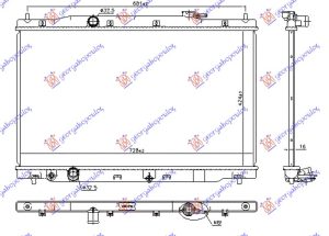 HLADNJAK MOTORA 2.0i 16V BENZIN (MAN/AUTO) (425x750x16) (KOYO)