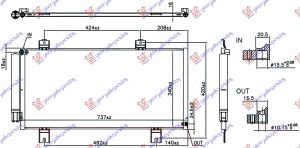 HLADNJAK KLIME 1.3 BENZIN (737x353x16) (NISSENS)