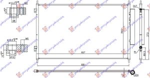 HLADNJAK KLIME BENZIN/DIZEL (665x395x12)