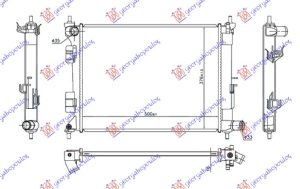 RADIATOR 1.2-1.4i PETROL MANUAL (500x375x16) (KOYO)