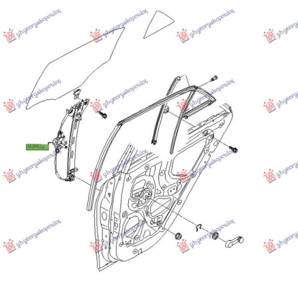 REAR WINDOW REGULATOR MANUAL (O)