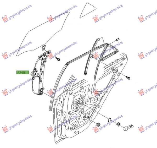 REAR WINDOW REGULATOR MANUAL (O)