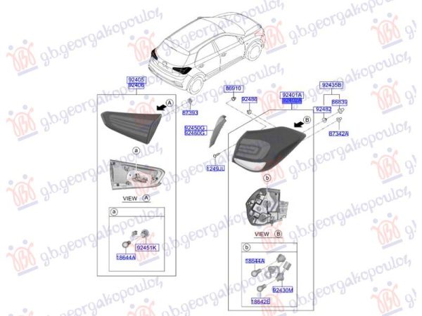 TAIL LAMP OUTER (O)