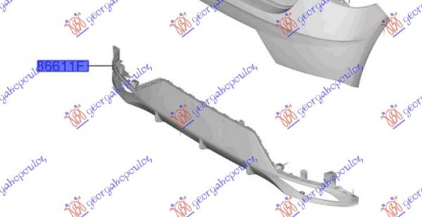 REAR BUMPER LOWER GLOSSY BLK (O)