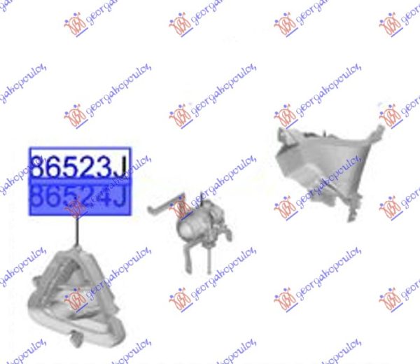 FRONT BUMPER GRILLE SIDE OUTER (W/FOG LAMP HOLE) (O)