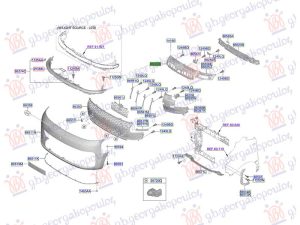 FRONT BUMPER PLASTIC REINFORCEMENT (O)