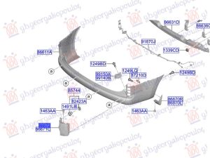 REAR BUMPER MOULDING (O)