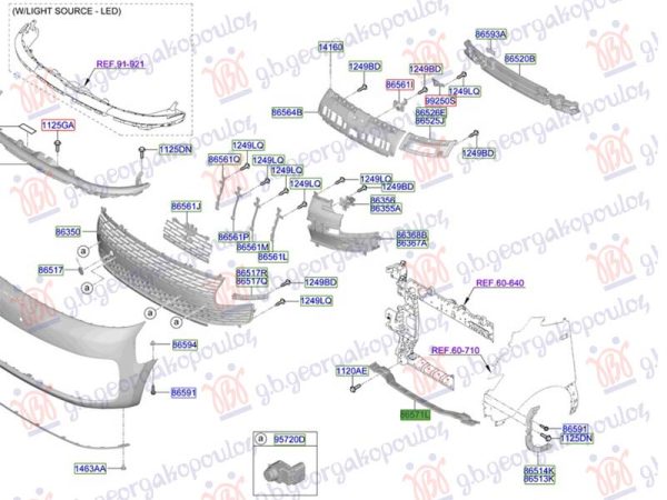 FRONT BUMPER STIFFENER LOWER (O)
