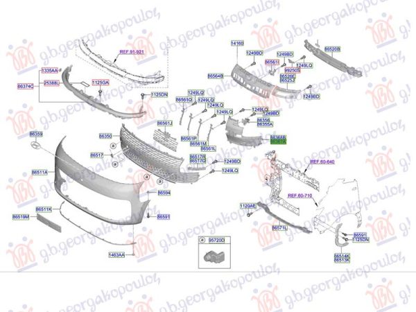 FRONT BUMPER GRILLE COVER (O)