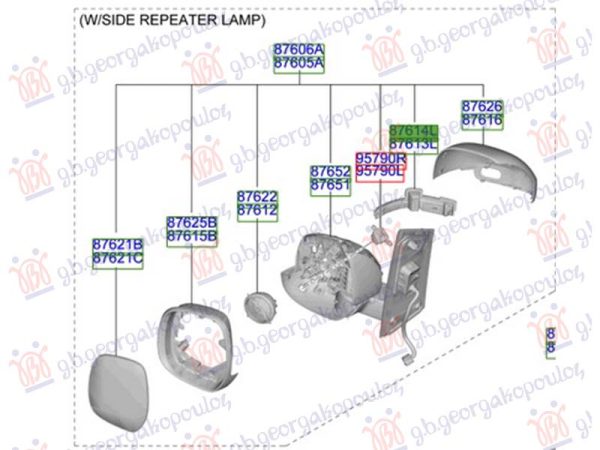 DOOR MIRROR SIDE LAMP (O)