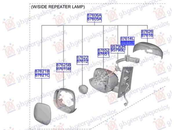 DOOR MIRROR SIDE LAMP (O)