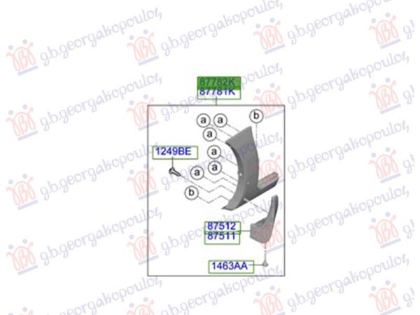 FRONT FENDER FLARE PLASTIC (O)