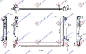 HLADNJAK MOTORA 1.6 MPi BENZIN (AUTO) (610x400x16) (KOYO)