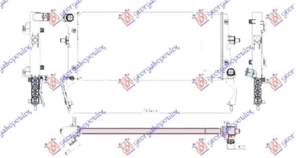 HLADNJAK MOTORA 1.4 T-GDI BENZIN (MAN/AUTO) (650x290x26) (KOYO)