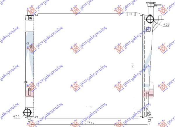 HLADNJAK MOTORA 2.0/2.2 CRDi DIZEL (MAN) (510x480x26) (HALLA TIP)