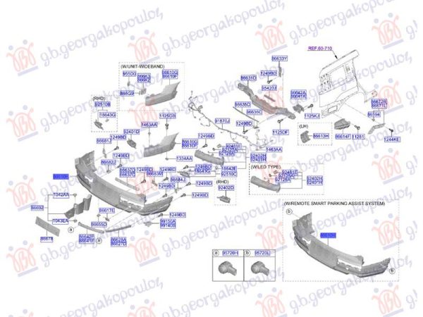 REAR BUMPER LOWER (W/2 PDC) (O)