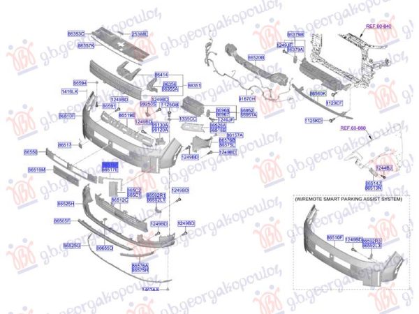 FRONT BUMPER SIDE MOULDING BLACK (O)