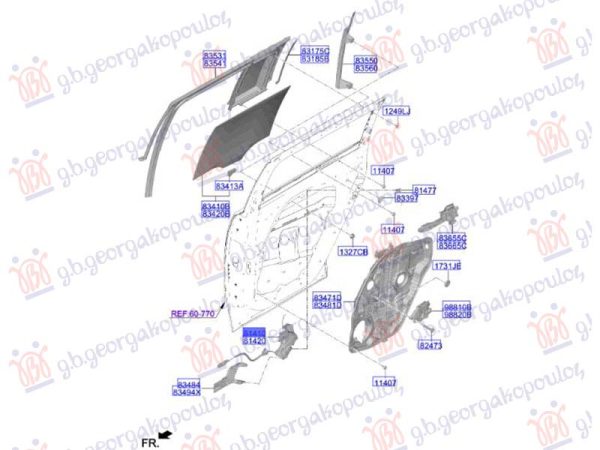 REAR DOOR LOCK (O)
