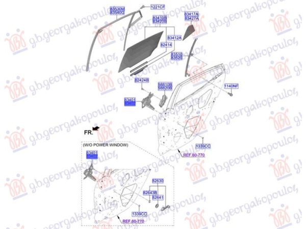REAR WINDOW REGULATOR MANUAL (O)