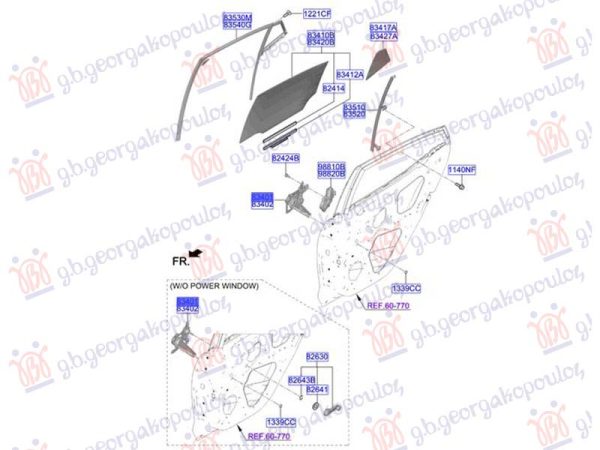 REAR WINDOW REGULATOR MANUAL (O)