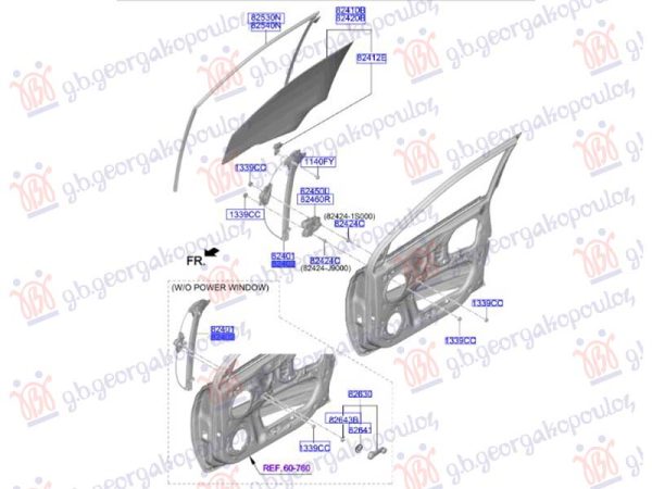FRONT WINDOW REGULATOR ELECTRICAL (O)