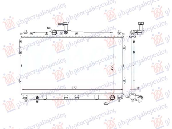 RADIATOR 2.4i PETROL - 2.5 TDCi DIESEL MANUAL (435x775x16) (NRF)