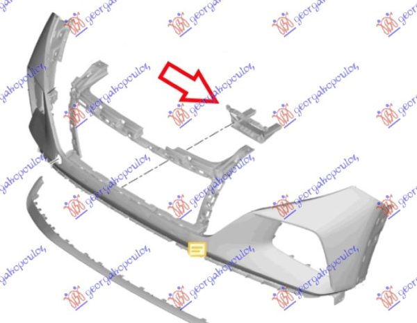 FRONT BUMPER BRACKET CENTER (O)