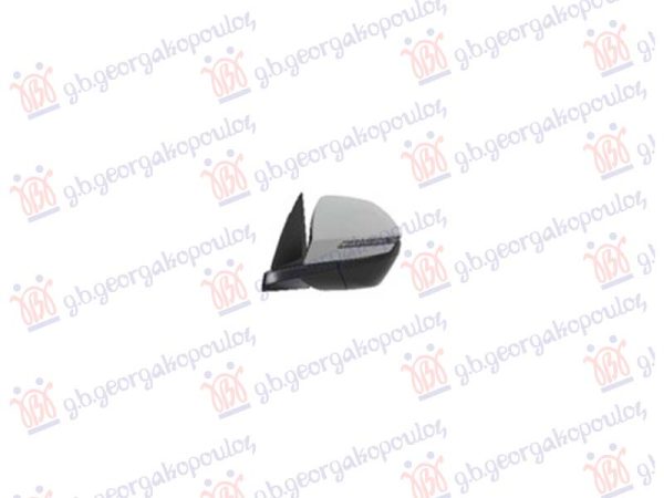 DOOR MIRROR ELECTRICAL FOLDABLE PRIMED (W/SIDE LAMP) (8Pin) (CONVEX GLASS)