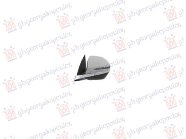 DOOR MIRROR ELECTRICAL FOLDABLE PRIMED WITH CHROME MOULDING (W/SIDE LAMP) (8Pin) (CONVEX GLASS)