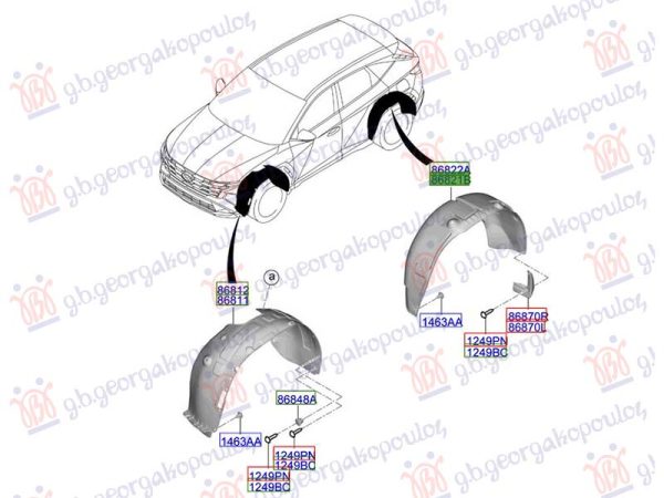 REAR INNER PLASTIC FENDER (O)