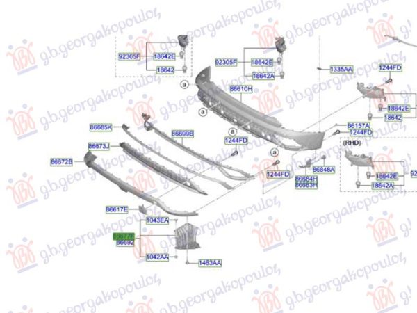 REAR BUMPER COVER (O)