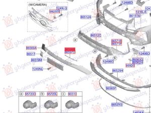 FRONT BUMPER MOULDING (O)