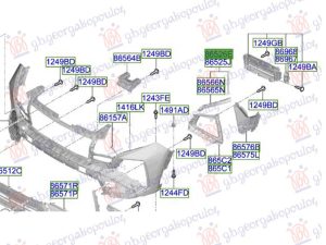 FRONT BUMPER BRACKET UPPER PLASTIC (O)