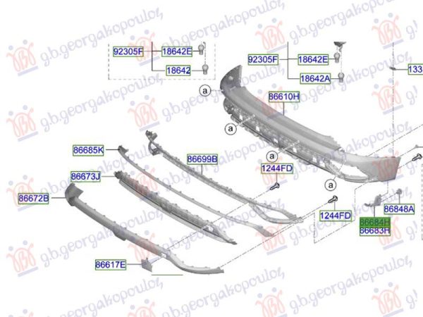 REAR BUMPER SIDE BRACKET (O)