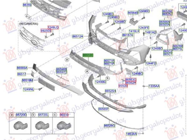 FRONT BUMPER GRILLE (O)