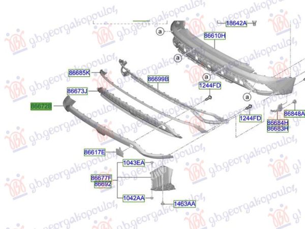 REAR BUMPER SPOILER LOWER (O)