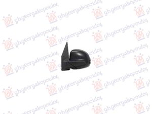 DOOR MIRROR ELECTRICAL HEATED FOLDABLE PAINTED BLACK (W/SIDE LAMP) (8Pin) (ASPHERICAL GLASS)