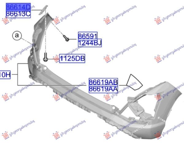 REAR BUMPER SIDE BRACKET PLASTIC (O)