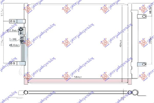 HLADNJAK KLIME 1.6 BENZIN / HiBRID (520x405x16)