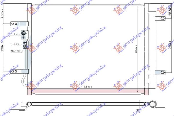 CONDENSER 1.6 PETROL/HYBRID (520x405x16) (KOYO)